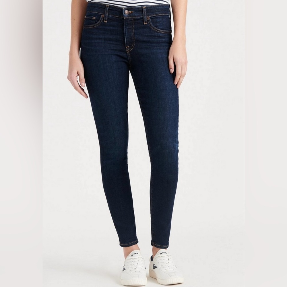 🍀Lucky Brand Ava Skinny Dark Blue Denim Jeans in Size 2 - Like New!